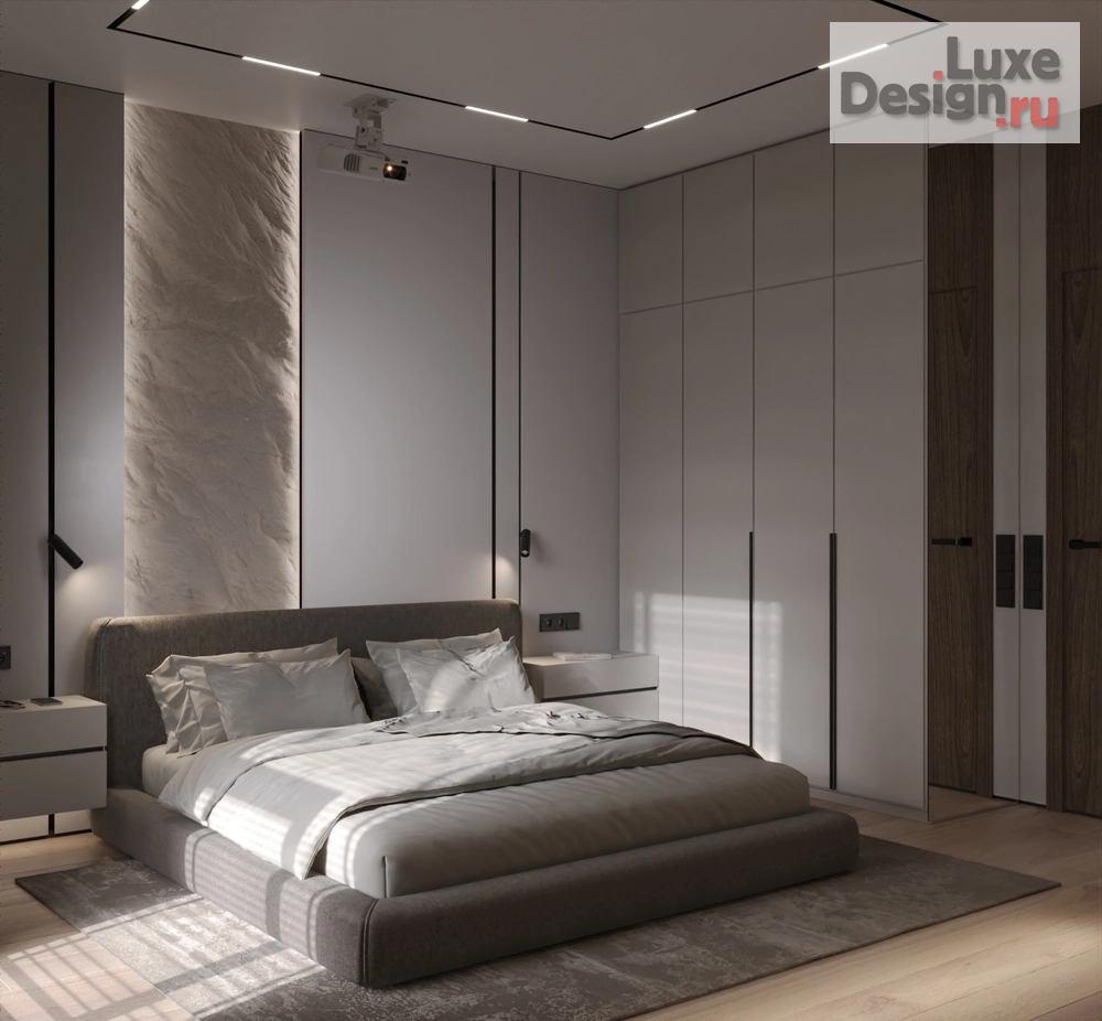 Дизайн интерьера комнаты "Дизайн  интерьера спальни в 3-х комнатной квартиры "ЖК Светлая Долина, г. Казань"" (фото 1)