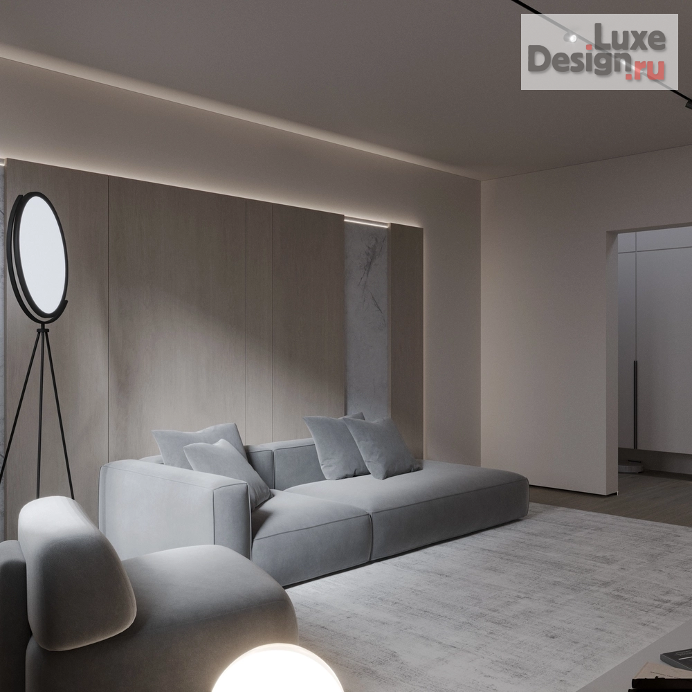 Дизайн интерьера комнаты "Дизайн интерьера гостиной в 3-х комнатной квартиры "ЖК Светлая Долина, г. Казань"" (фото 5)