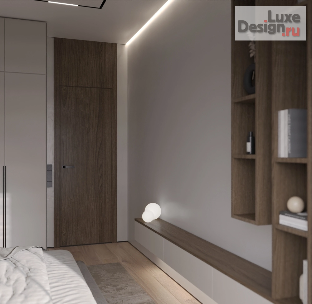 Дизайн интерьера комнаты "Дизайн  интерьера спальни в 3-х комнатной квартиры "ЖК Светлая Долина, г. Казань"" (фото 5)