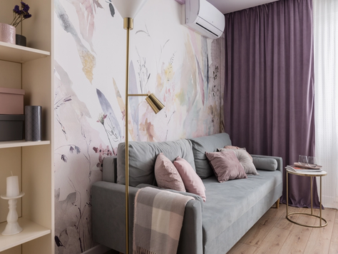 Дизайн интерьера однокомнатной квартиры в Казани "lilu"