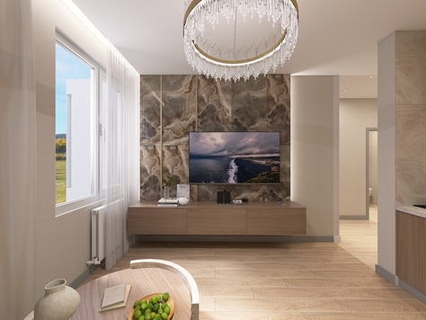 Дизайн интерьера однокомнатной квартиры в Казани "ЖК Шаляпин (Казань)"