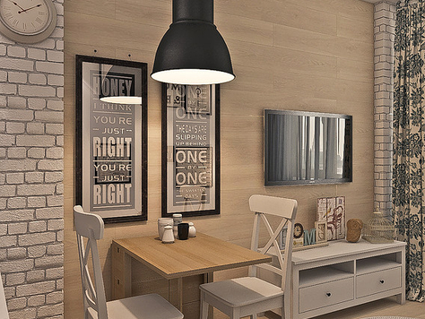 Дизайн интерьера отеля в Казани "Интерьер комнаты хостела  в стиле IKEA."