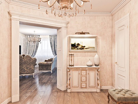 Дизайн интерьера прихожей в Казани "Интерьер  классического холла."